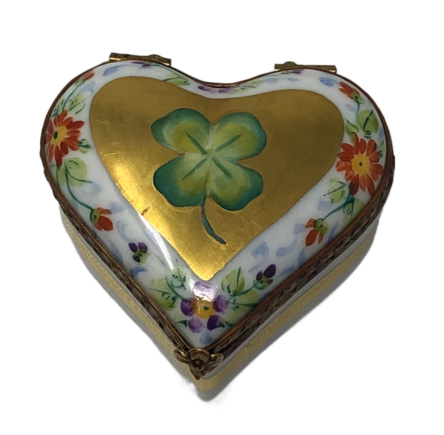 Heart of Gold with Lucky Charms Limoges Box