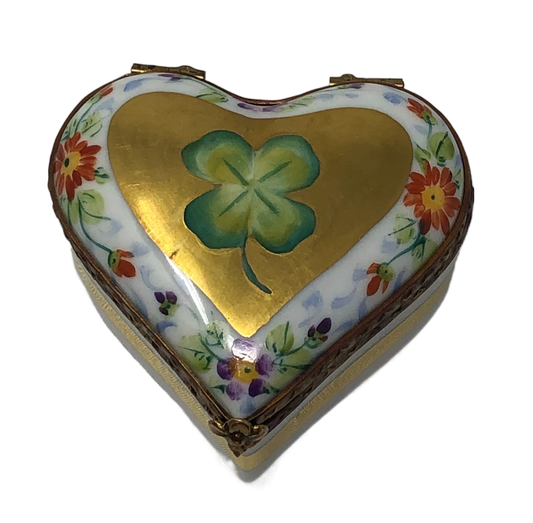 Heart of Gold with Lucky Charms Limoges Box
