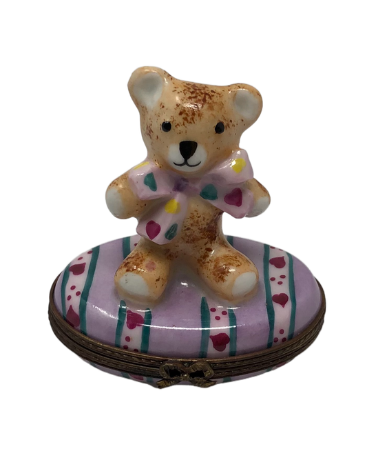 Heartfelt Hugs: Teddy Bear Limoges Box
