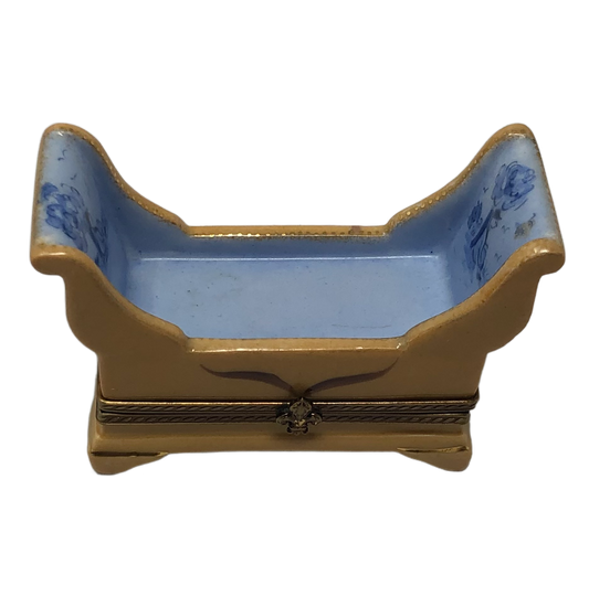 Sunny Serenity: Yellow and Blue Lounger Limoges Box