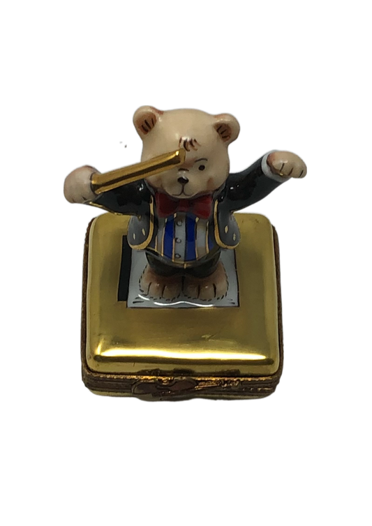 Maestro Bear: Conductor's Delight Limoges Box