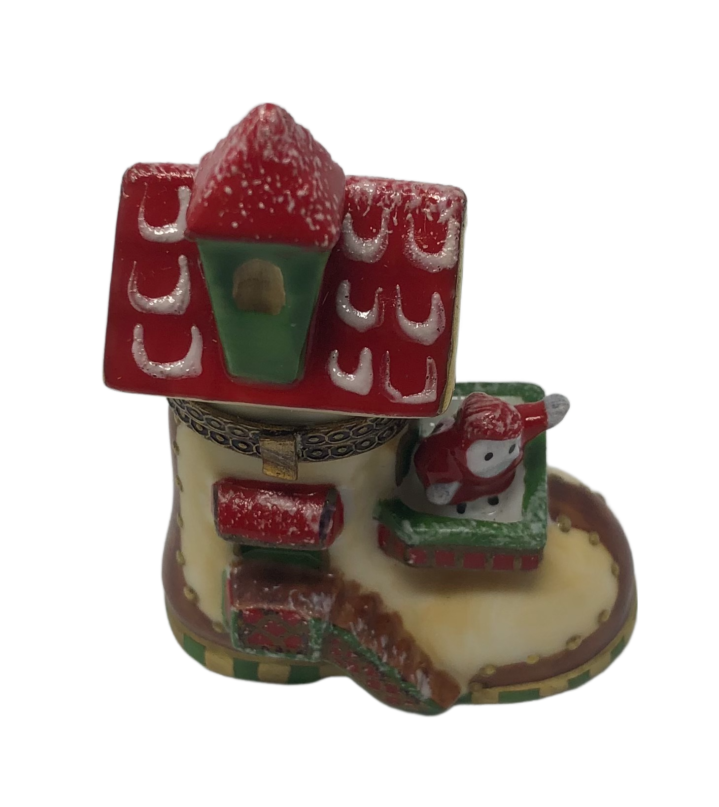 Santa's Elf Boot: A Christmas Wonderland - Limoges Box