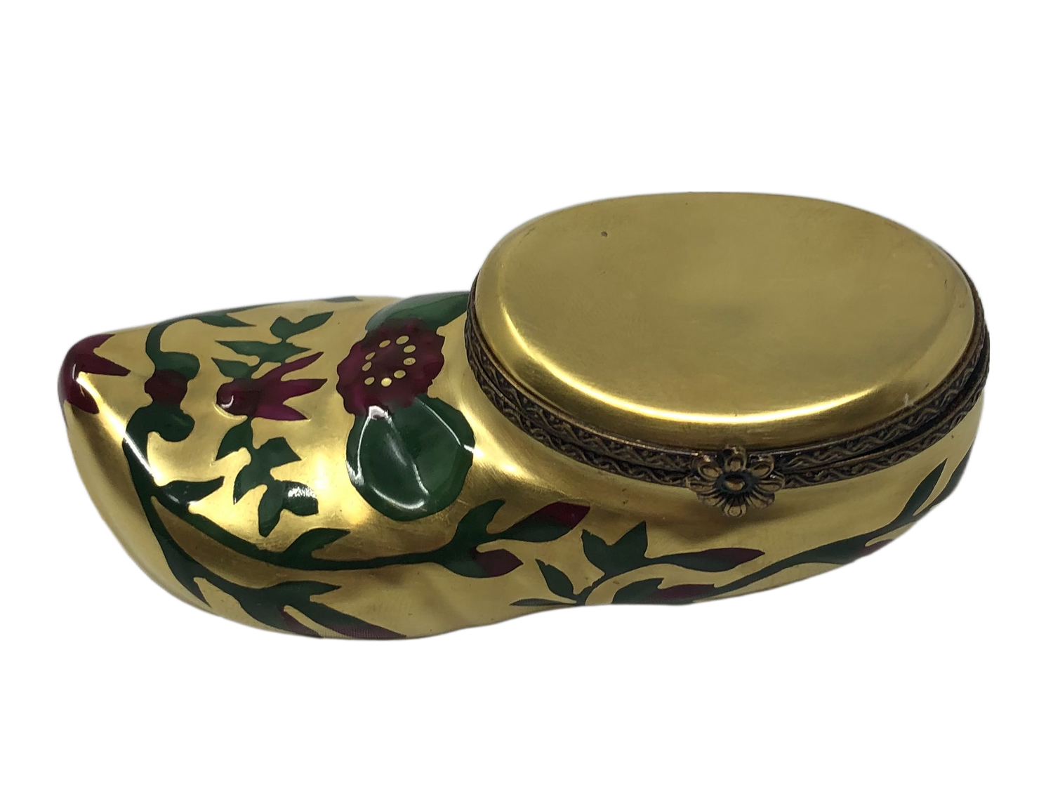 Gilded Blooms: Golden Shoe Limoges Box