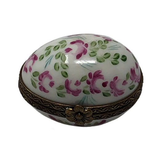 Blooming Whispers: Floral Egg Limoges Box