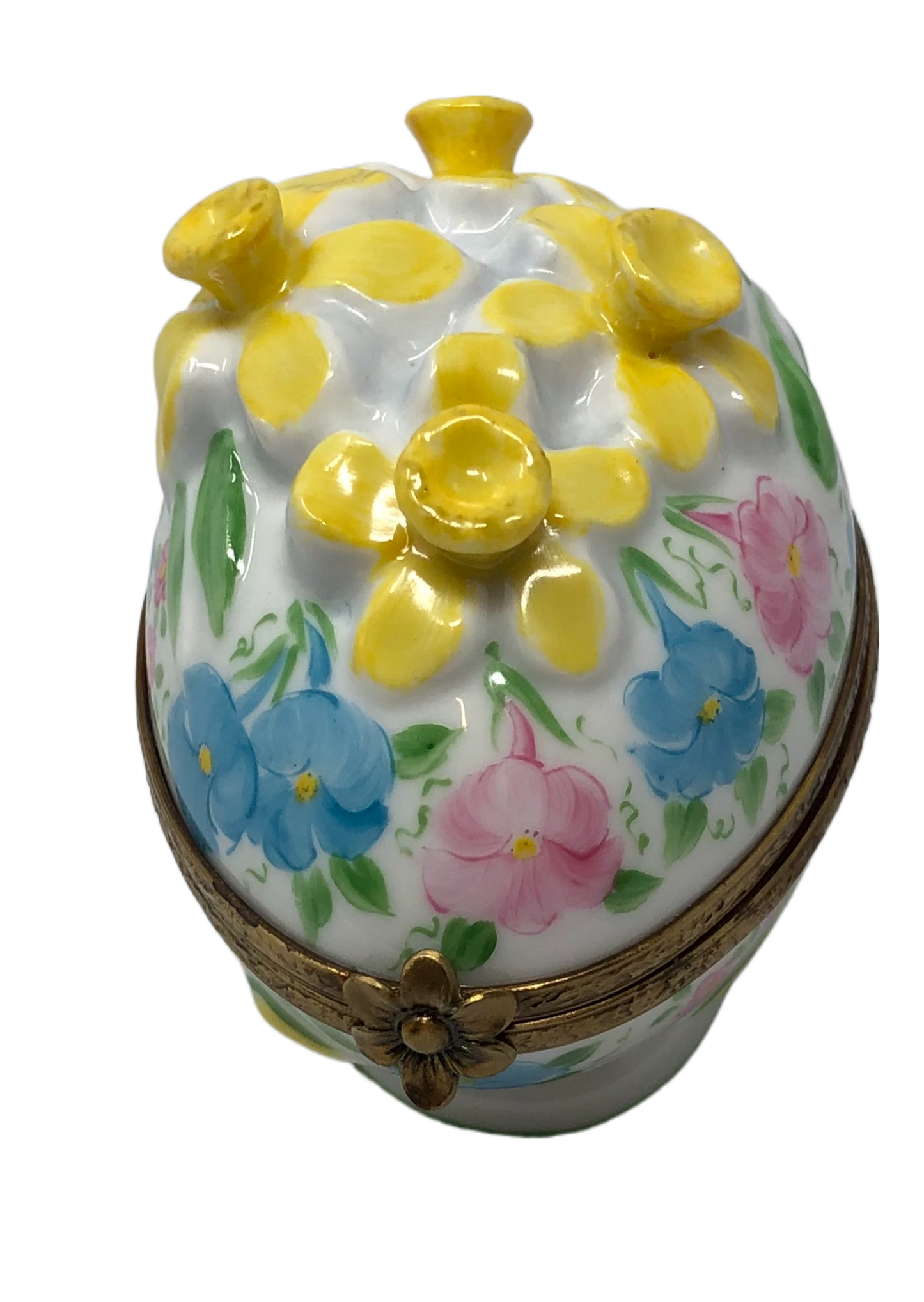 Blooming Radiance: Yellow Flower Limoges Box
