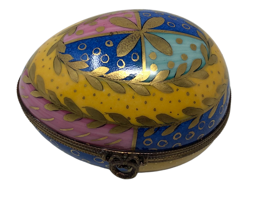 Colorful Kaleidoscope: Multicolored Egg Limoges Box