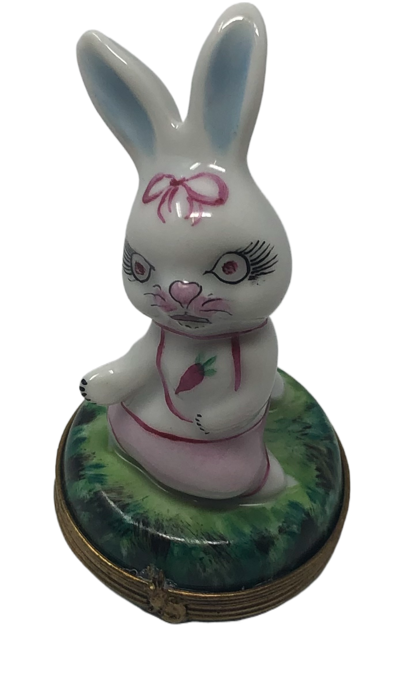 Whimsical Hare: Standing White Rabbit Limoges Box