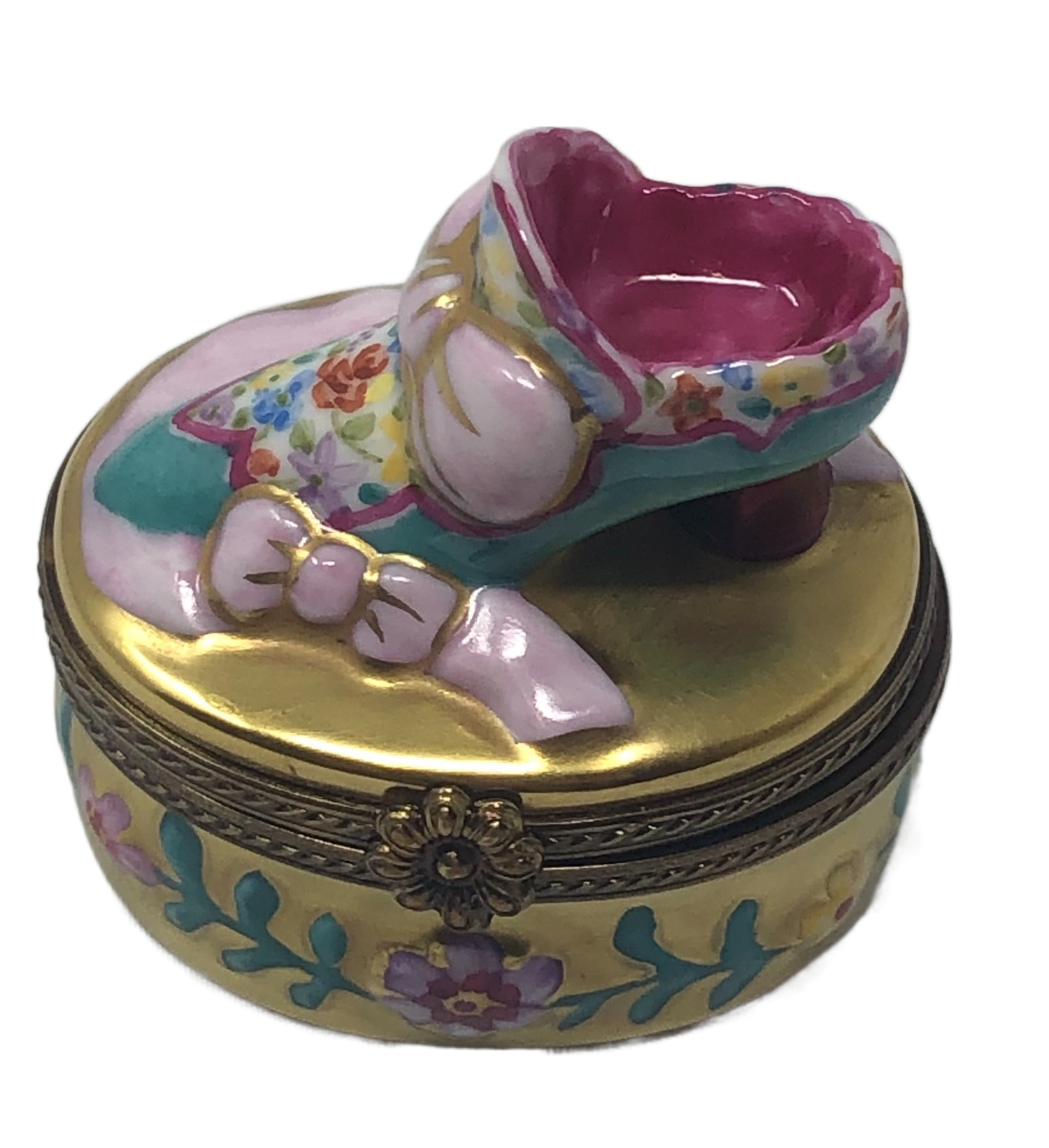 Teal Elegance: Women's Shoe Limoges Box