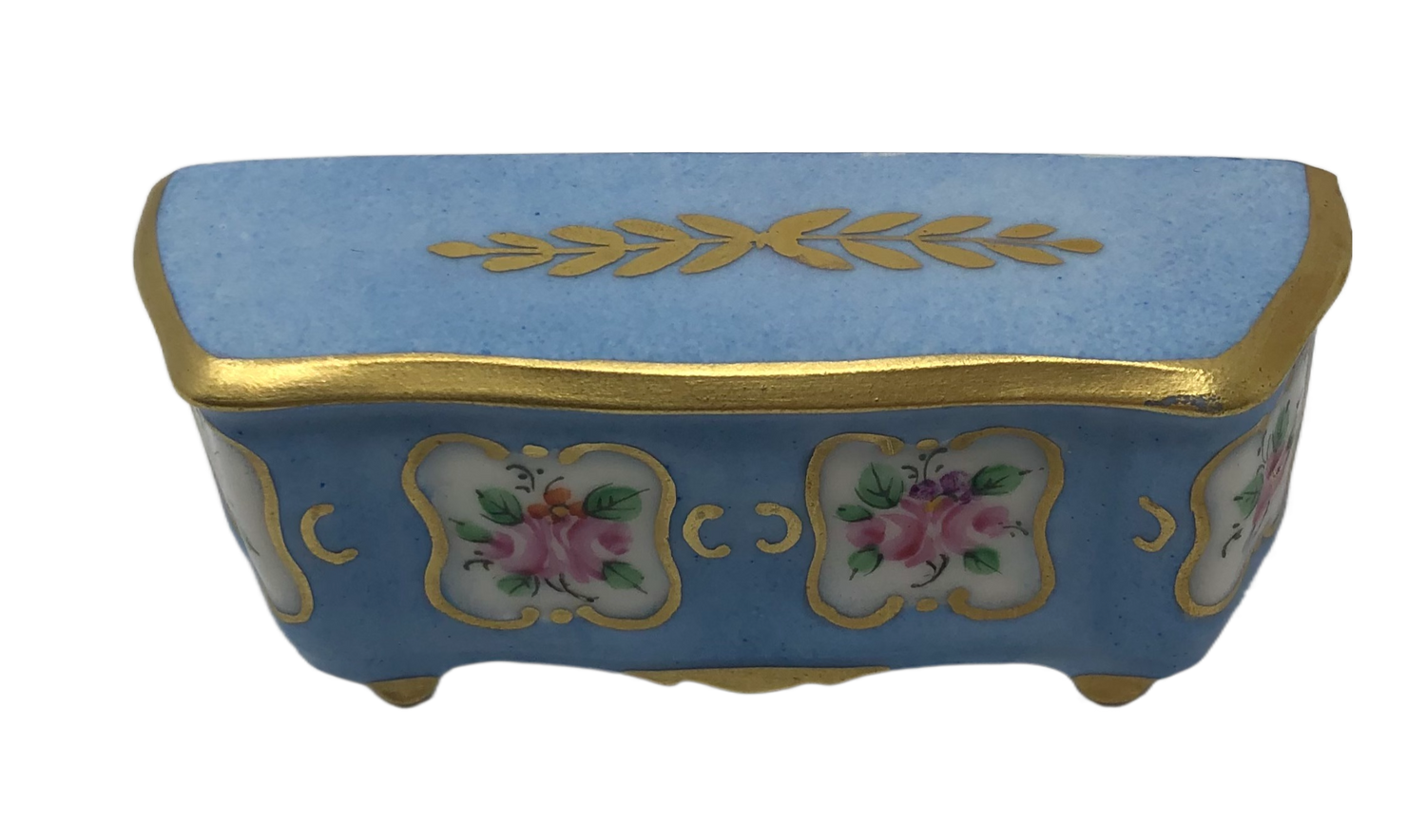 Charming Sevres Serenity: Baby Blue Sideboard Limoges Box