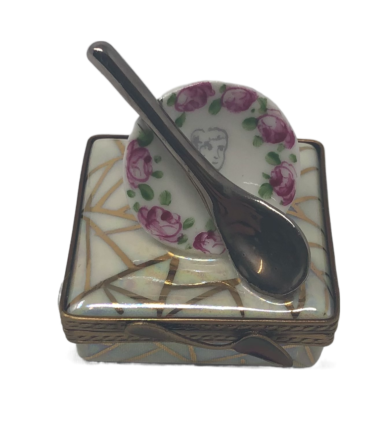 Elegant Porcelain Plate and Spoon: Limoges Box Set