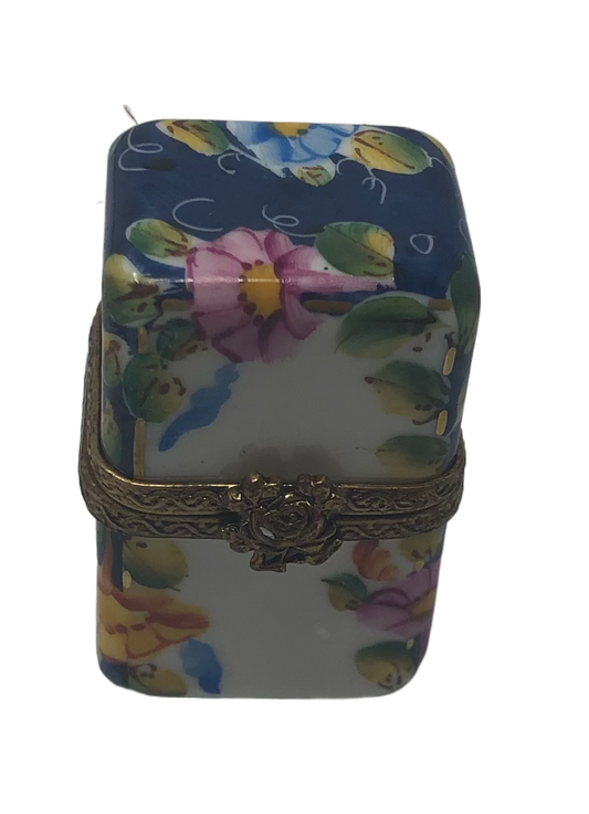 Serene Blossoms: Limoges Rectangular Floral Box