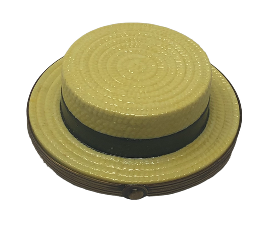Sunshine Chic: Limoges Yellow Straw Hat Box