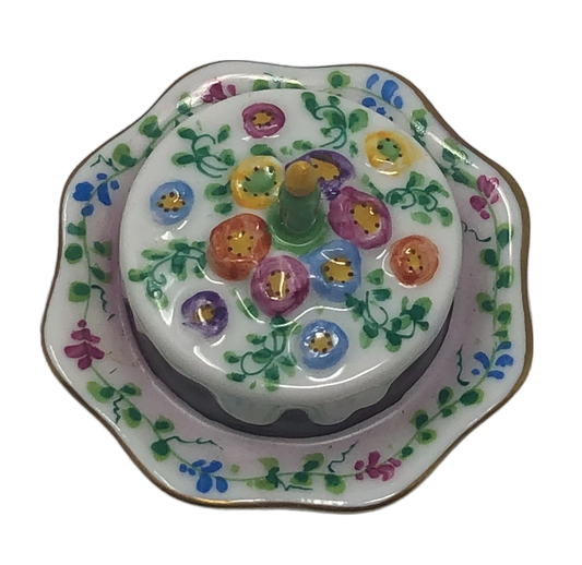 Blooming Delights: Floral Birthday Cake Limoges Box