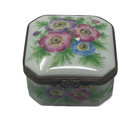 Blossoming Beauty: Floral Rectangular Limoges Box