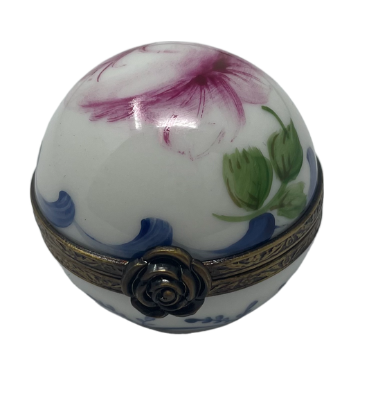 Ethereal Blooms: White Sphere Limoges Box