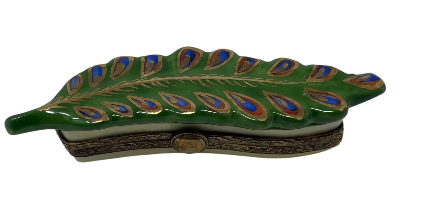 Opulent Plumage: Peacock Feather-Inspired Limoges Box