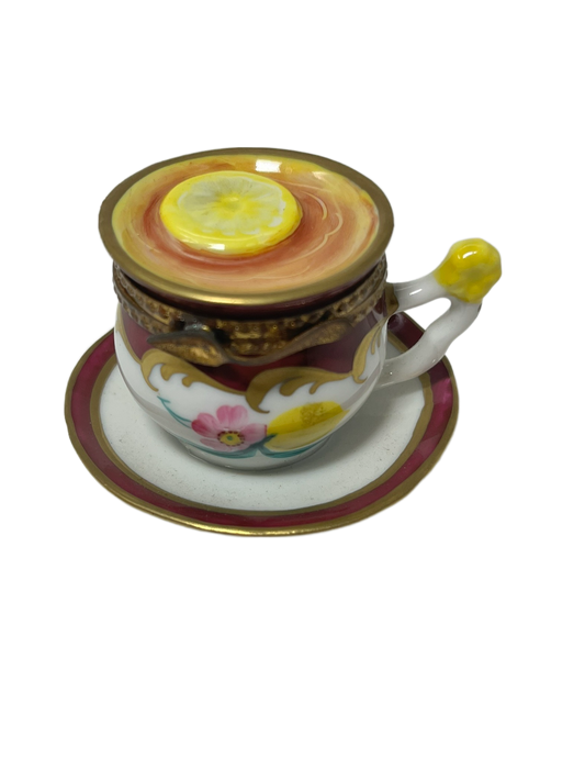 Tea Time Treasures: Limoges Box - Porcelain Tea Cup