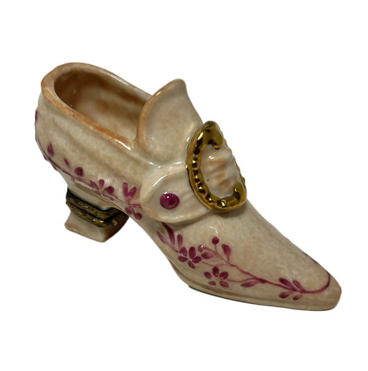 Chic and Stylish: Limoges Box - Tan Women's Shoe with Pink Grills